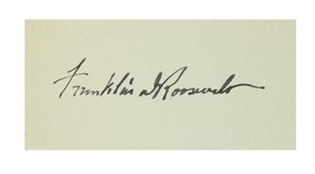 (ROOSEVELT, FRANKLIN D.) Wilstach, Paul. Hudson River Landings, signed by the president, with 5 other books.